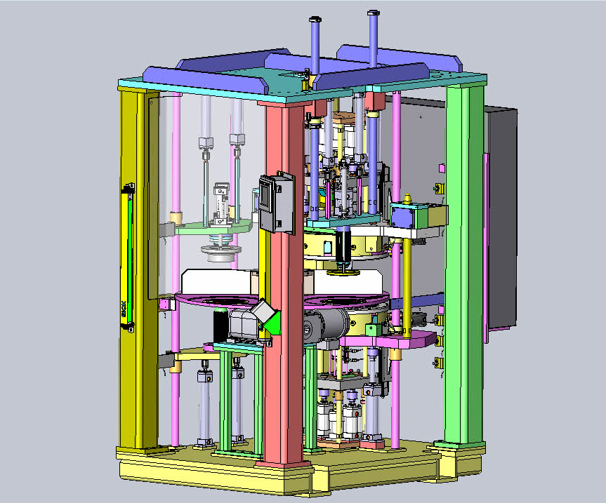 【非標數模】TP60轉盤式電機壓裝機、自動化非標設備3D模型圖紙 STEP格式